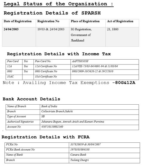 Sparsh registration details